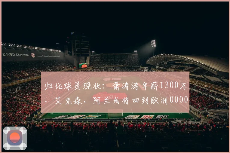 归化球员现状：萧涛涛年薪1300万，艾克森、阿兰或将回到欧洲0000644